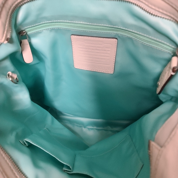 LIMITED EDITION! Coach Bonnie Cashin White & Silver Metallic Medallion Bag 13376 - Picture 16 of 16